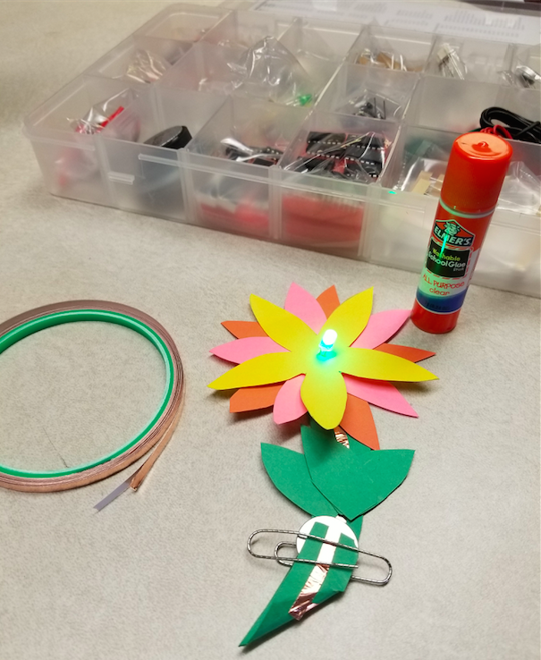 Flower paper circuit