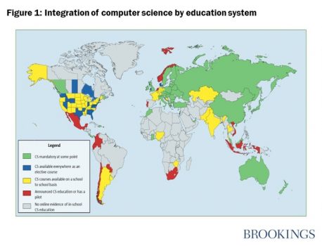 Which countries lead the world in computer science education?